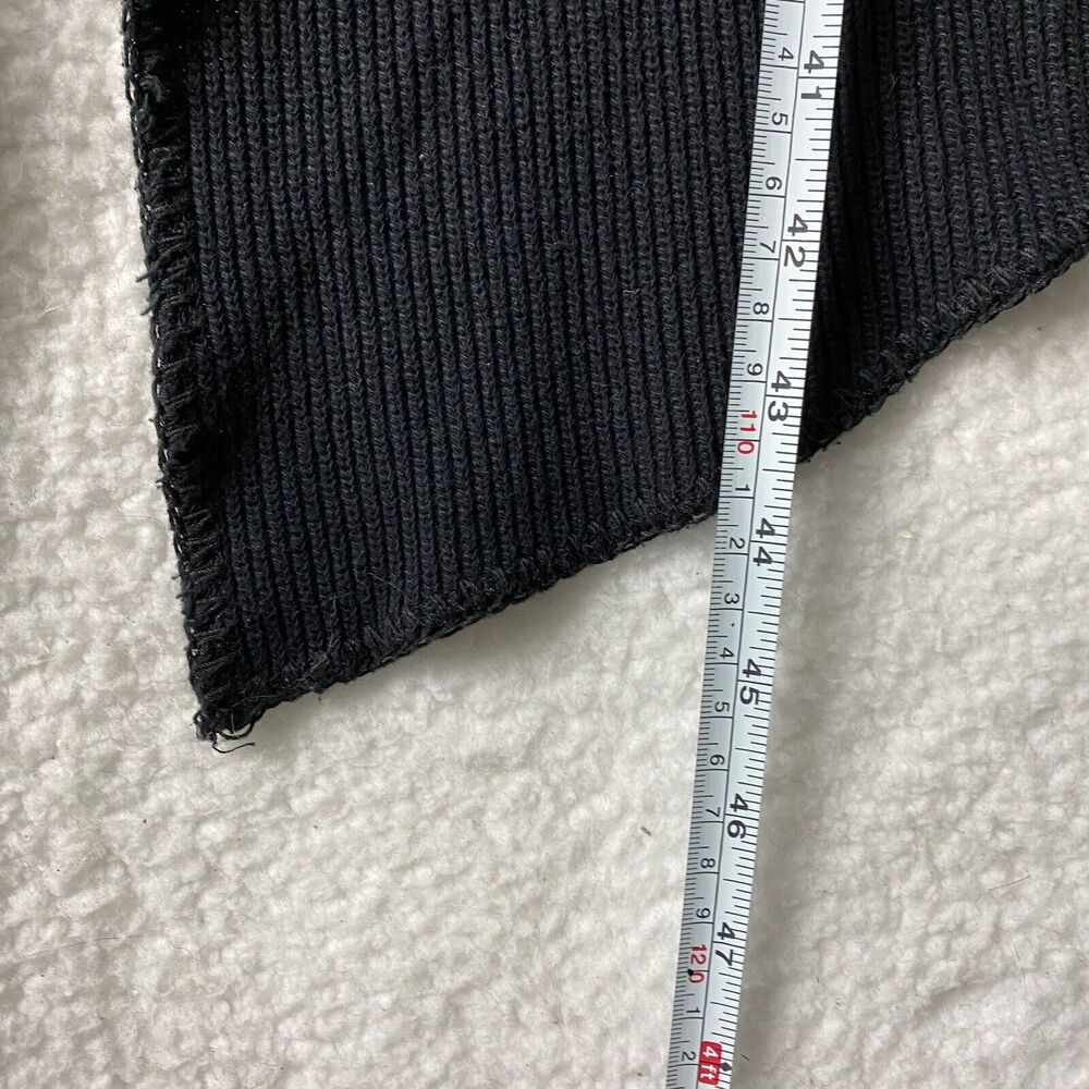 Johnny Was Pete & Greta Cardigan Size XS Black Draped Hooded Open Front Long - Picture 12 of 13